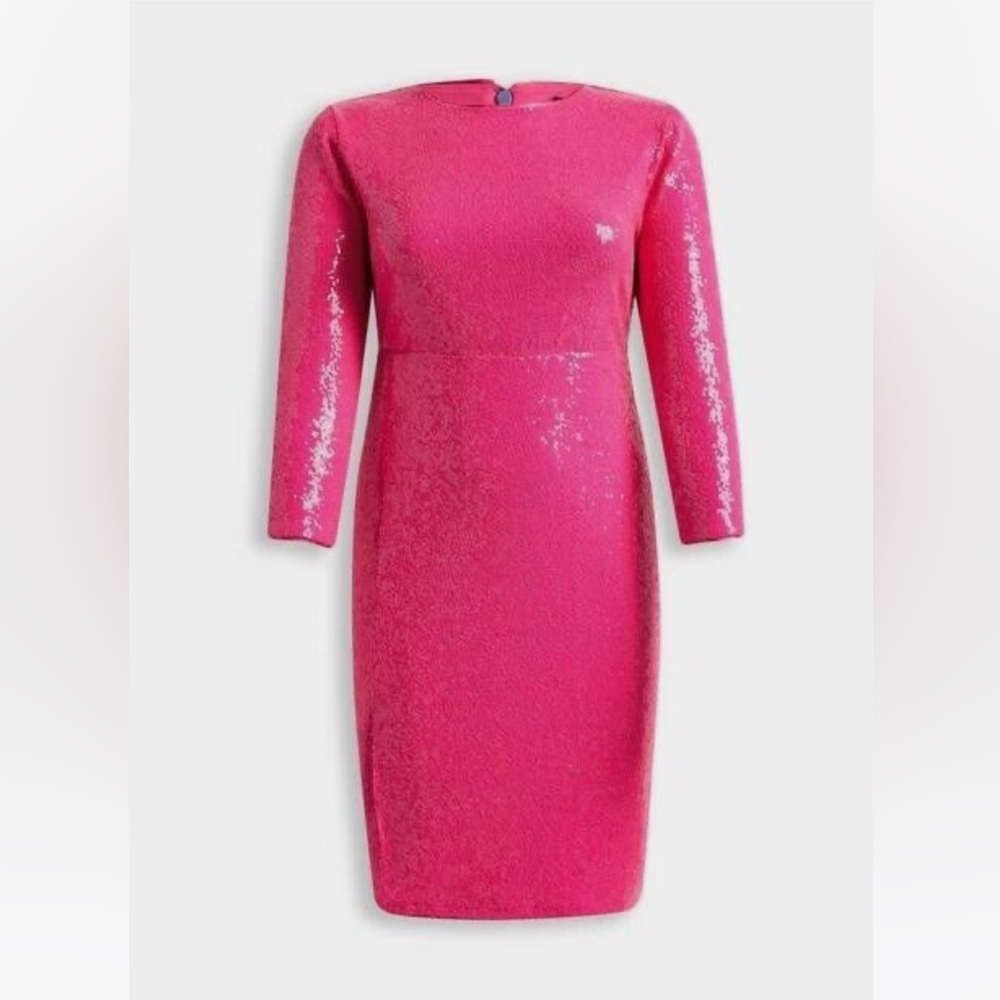 Hot pink sz 14 torrid sequins sparkle dress